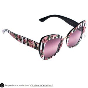 Authentic Like New Dolce & Gabbana Floral Print Cateye sunglasses